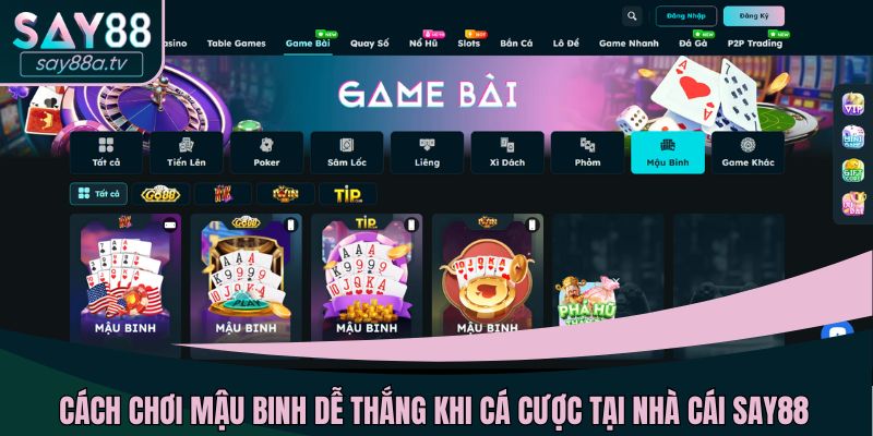 Cách chơi mậu binh